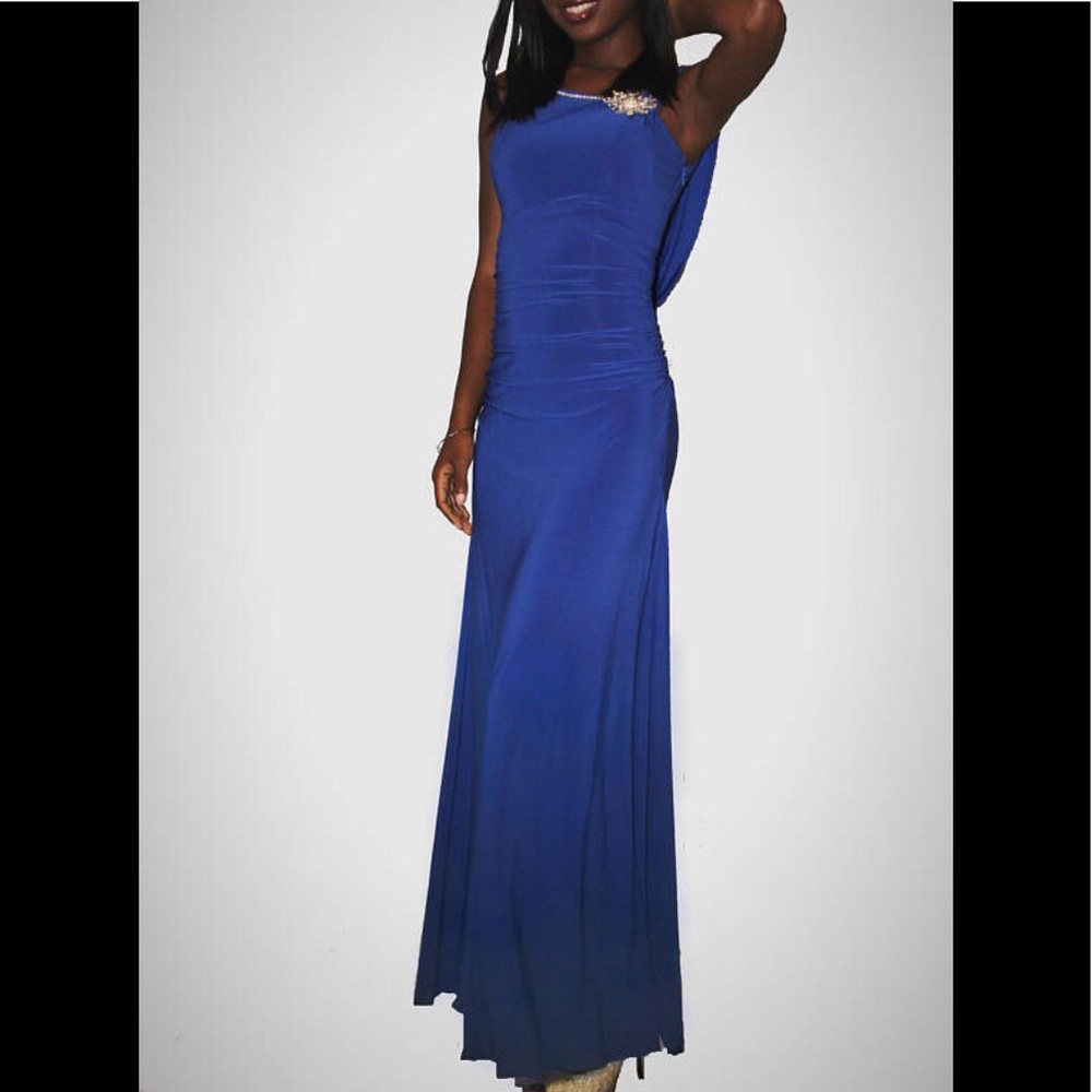 Dark Blue Prom/ Homecoming/ Evening Dress - Picture 2 of 3